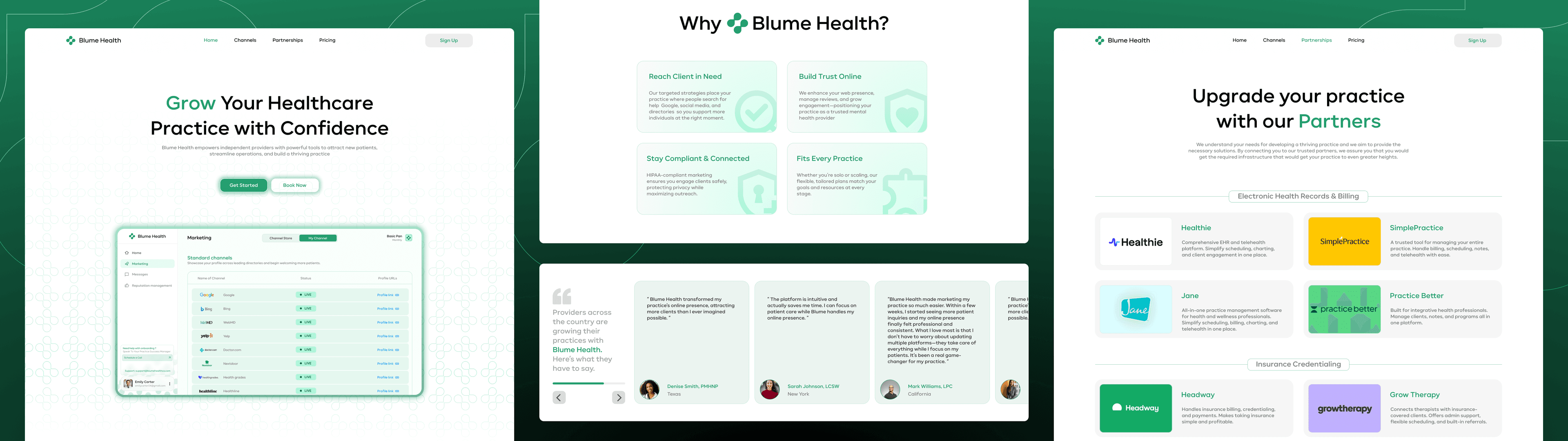 Blume Health marketing site