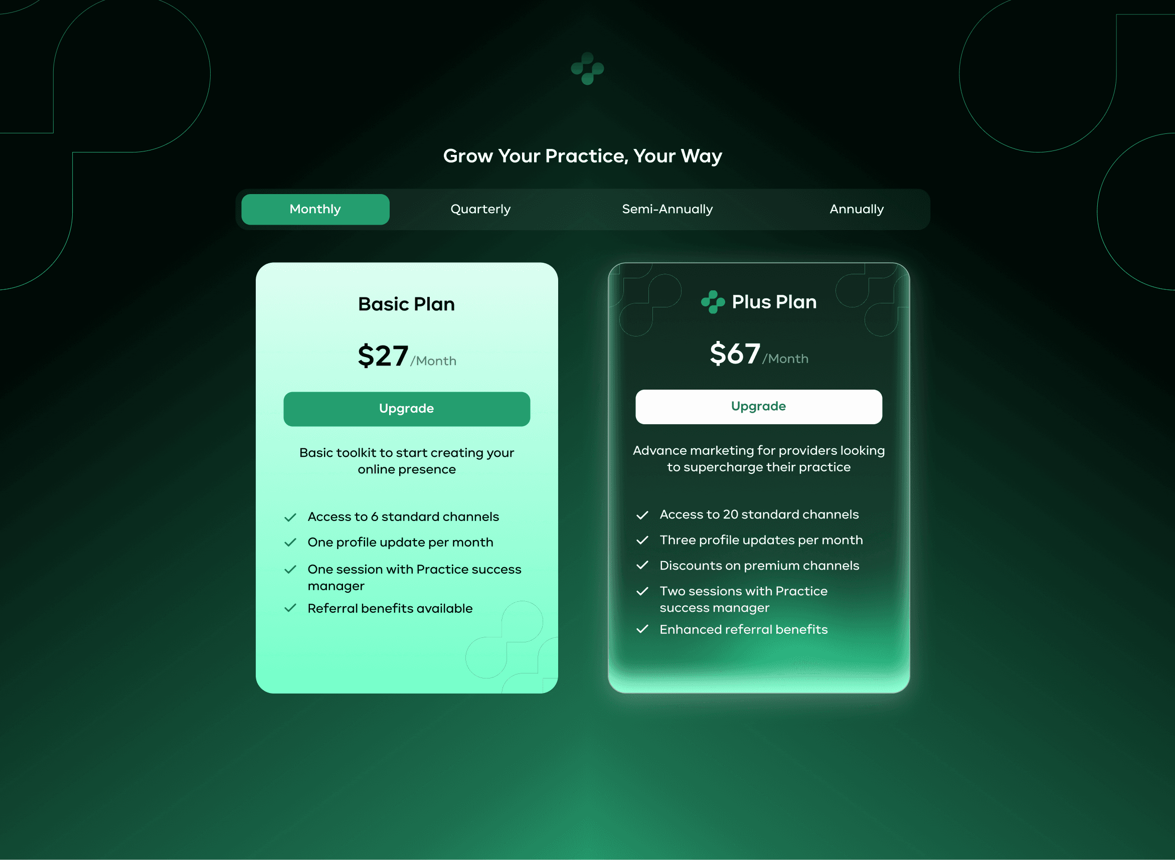 Blume Health post-signup dashboard