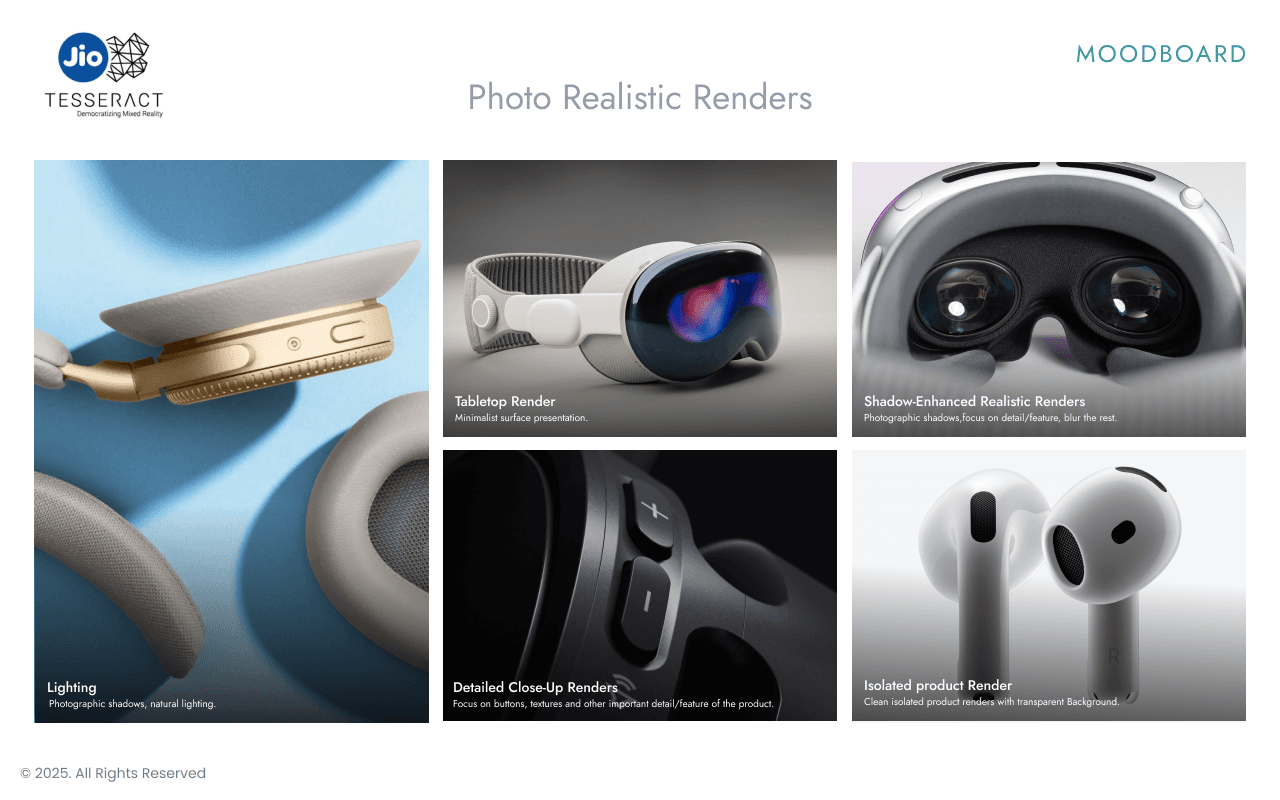 Jio Tesseract Moodboard direction slide 1